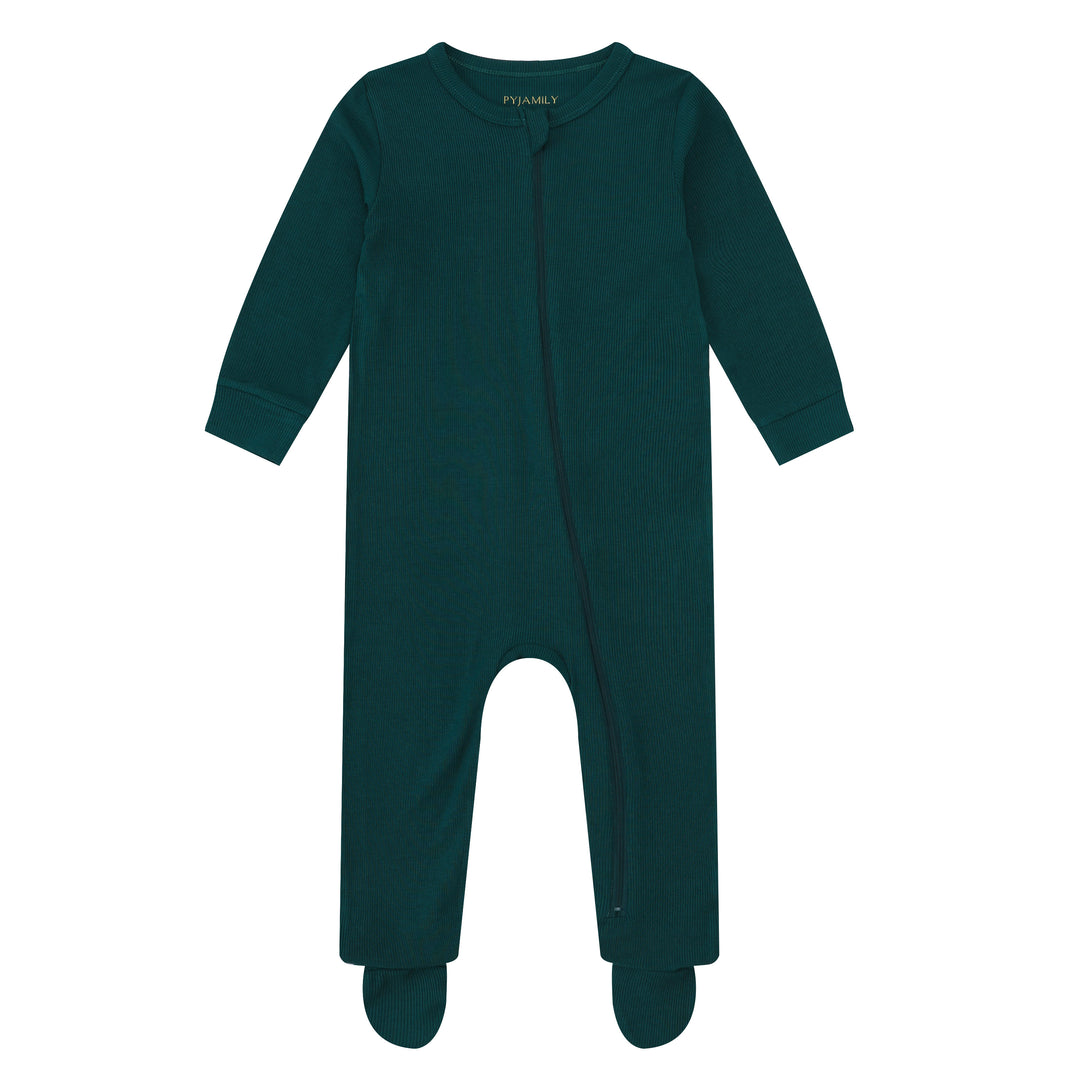MIDNIGHT JEWEL (EMERALD GREEN) - Baby's One Piece Matching Pyjama Sleepsuit