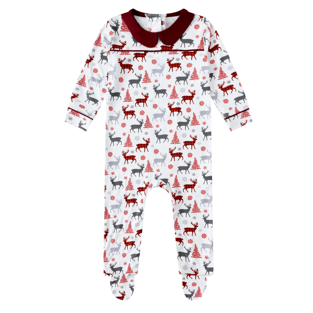 CHRISTMAS KISSES - Baby's One Piece Matching Pyjama Sleepsuit