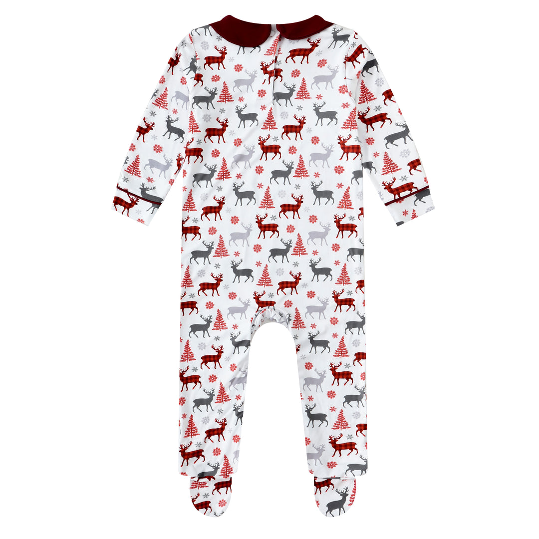CHRISTMAS KISSES - Baby's One Piece Matching Pyjama Sleepsuit