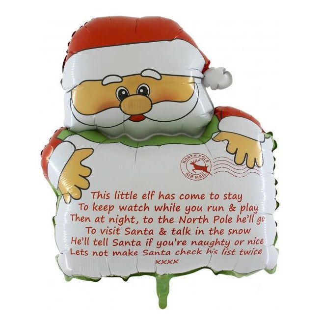 Large Santa Holding Letter Balloon