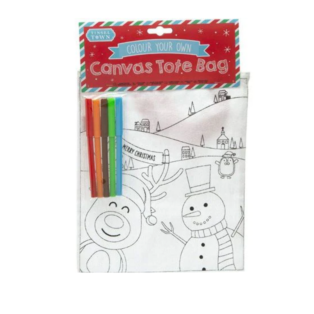 Colour Your Own Canvas Tote Bag