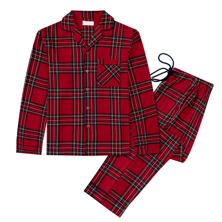 CHECK THE HALLS - Men's Two Piece Long Matching Pyjama Set