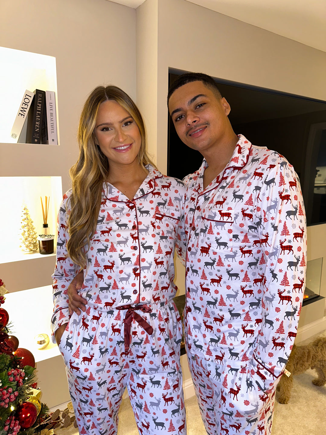 CHRISTMAS KISSES - Men's Two Piece Long Matching Pyjama Set