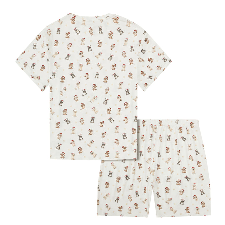 SANTA PAWS - Men's Two Piece Short Matching Pyjama Set