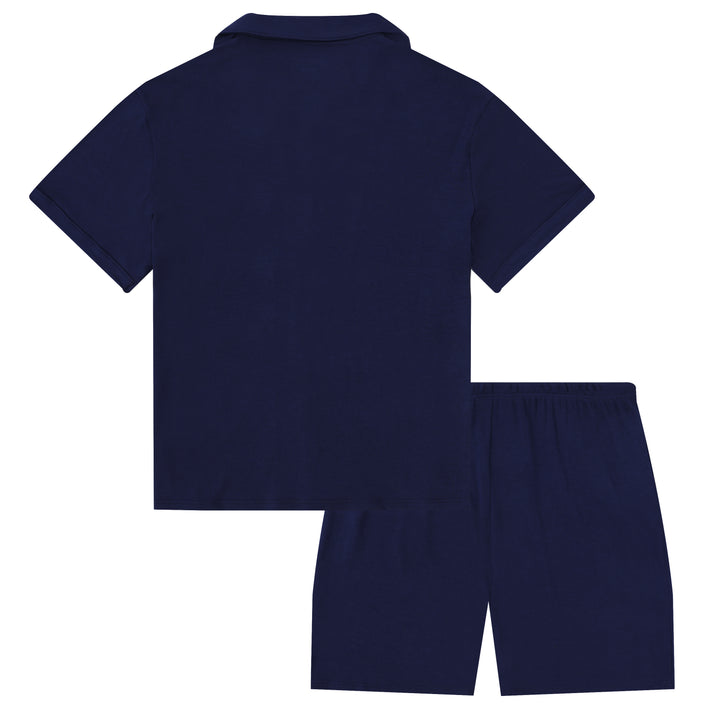 MIDNIGHT JEWEL (SAPPHIRE BLUE) - Men's Two Piece Short Matching Pyjama Set