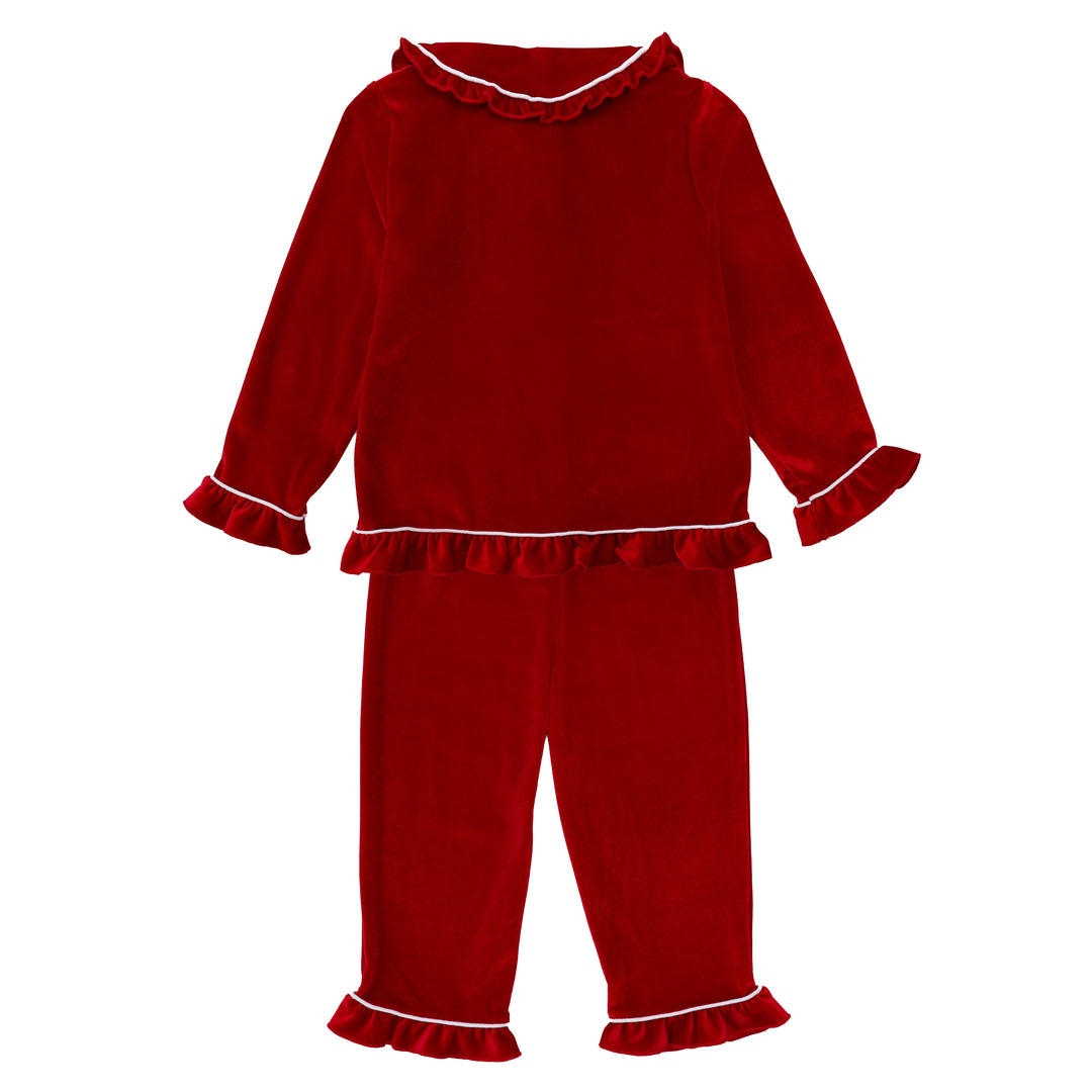 VELOUR ROUGE - Girl's Two Piece Long Matching Pyjama Set
