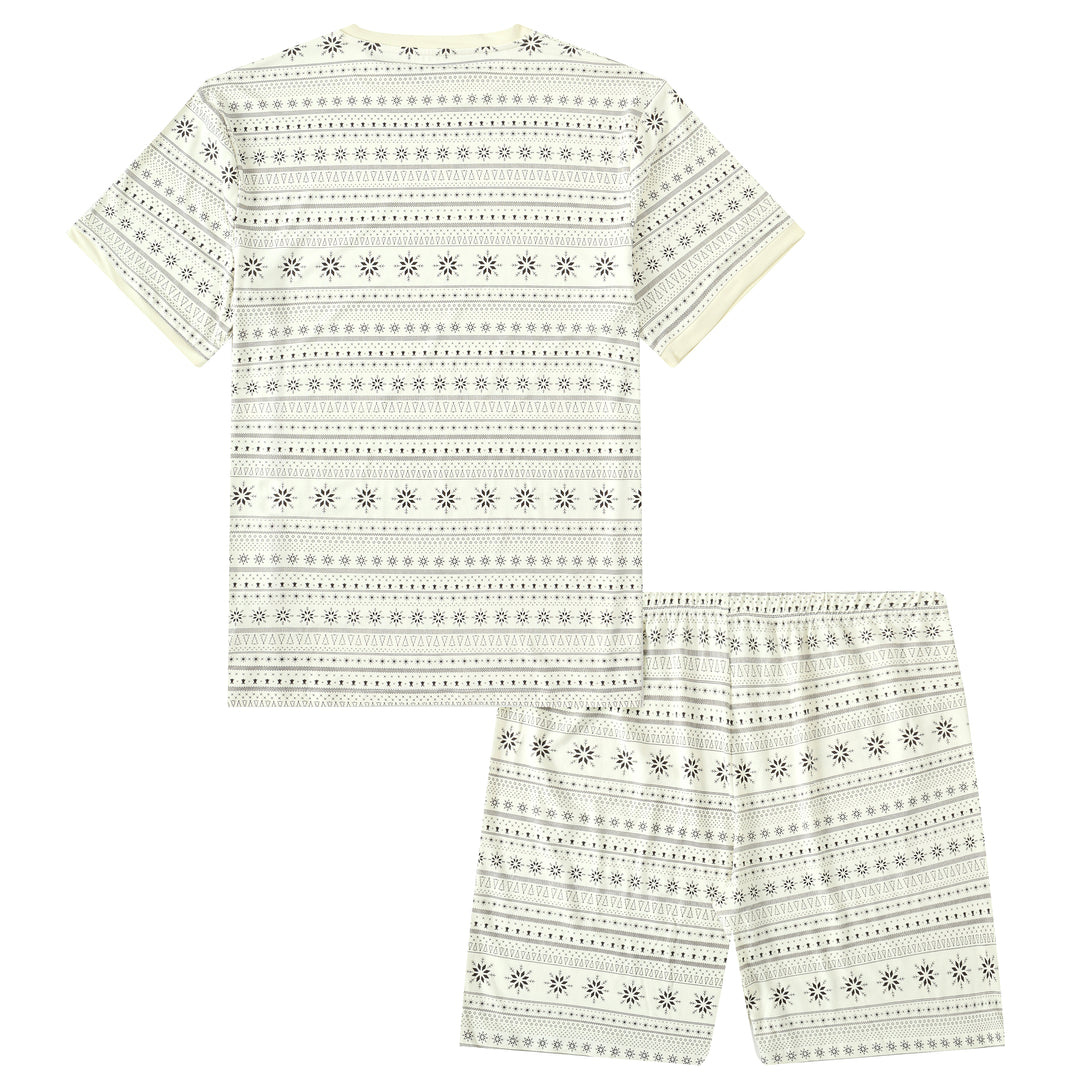 SNOW WHITE - Men's Two Piece Short Matching Pyjama Set