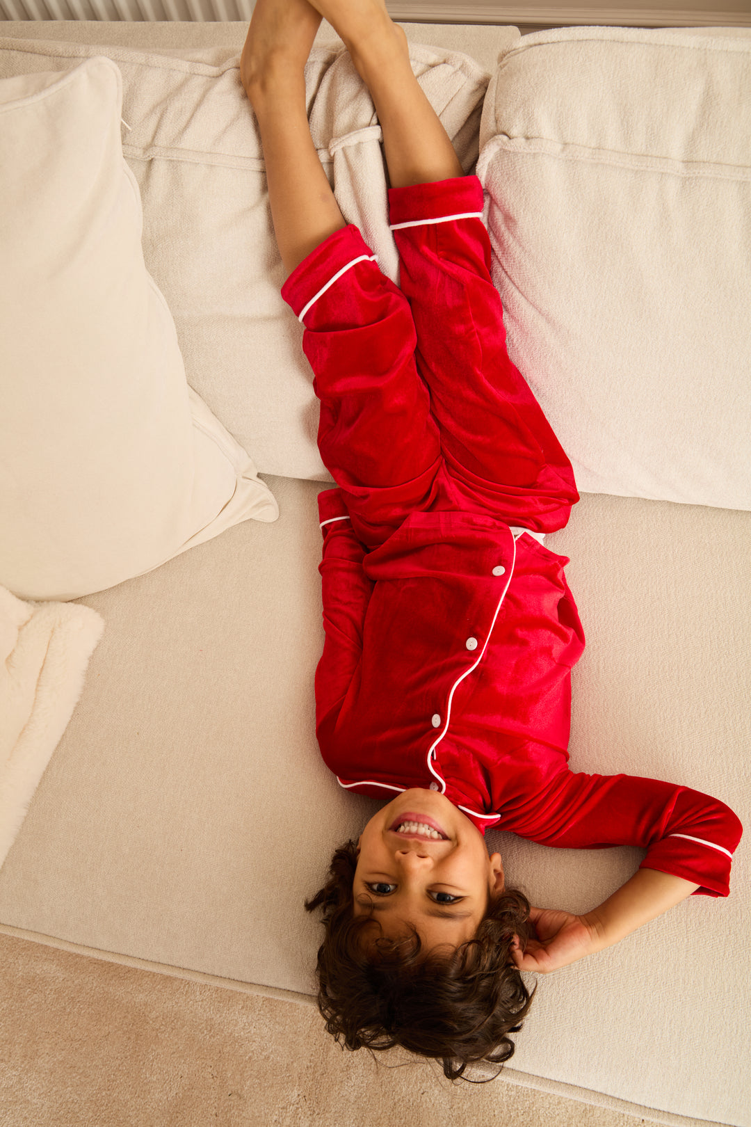 VELOUR ROUGE - Boy's Two Piece Long Matching Pyjama Set