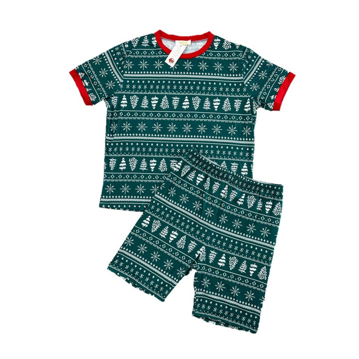 YULETIDE (2023) - Men's Two Piece Short Green Matching Pyjama Set loop