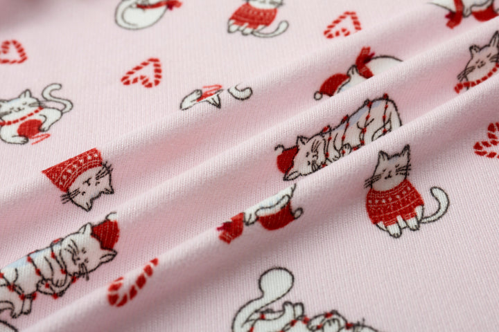 FELINE FESTIVE - Children's Two Piece Long Matching Pyjama Set