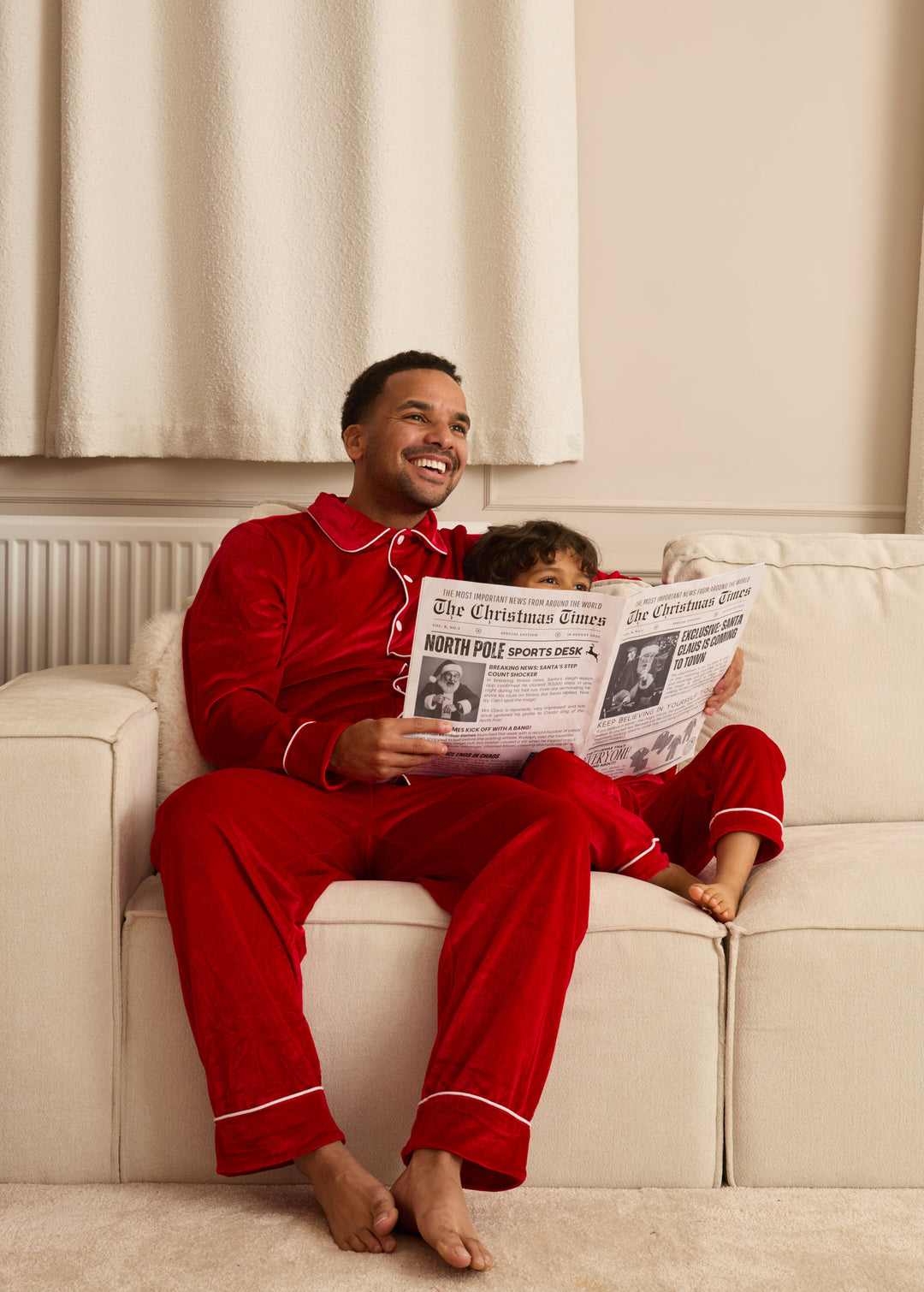 VELOUR ROUGE - Men's Two Piece Long Matching Pyjama Set