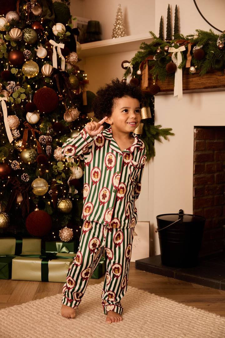 BEARY CHRISTMAS - Children's Two Piece Long Matching Pyjama Set - My Christmas Pyjamas