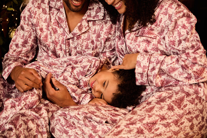 ENCHANTED TOILE - Women's Satin Two Piece Long Matching Pyjama Set