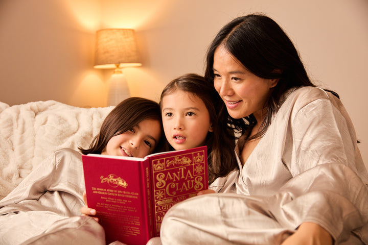 SILVER BELLS - Children's Satin Two Piece Long Matching Pyjama Set