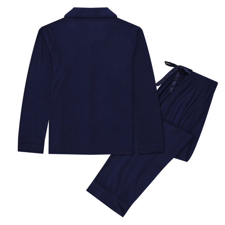 MIDNIGHT JEWEL (SAPPHIRE BLUE) - Women's Two Piece Long Matching Pyjama Set