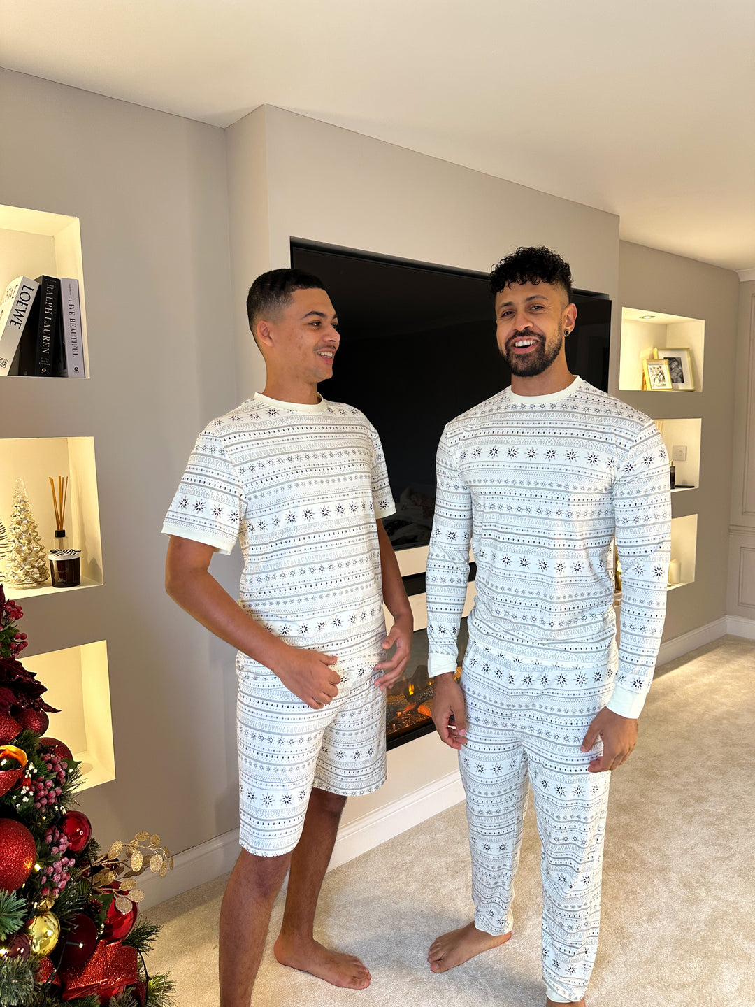 SNOW WHITE - Men's Two Piece Long Matching Pyjama Set