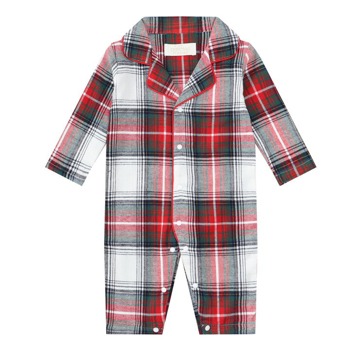 TIDINGS & TARTAN - Baby's One Piece Matching Pyjamas