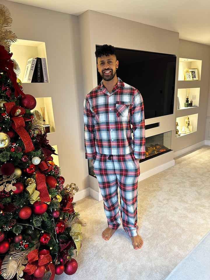 TIDINGS & TARTAN - Men's Two Piece Long Matching Pyjama Set