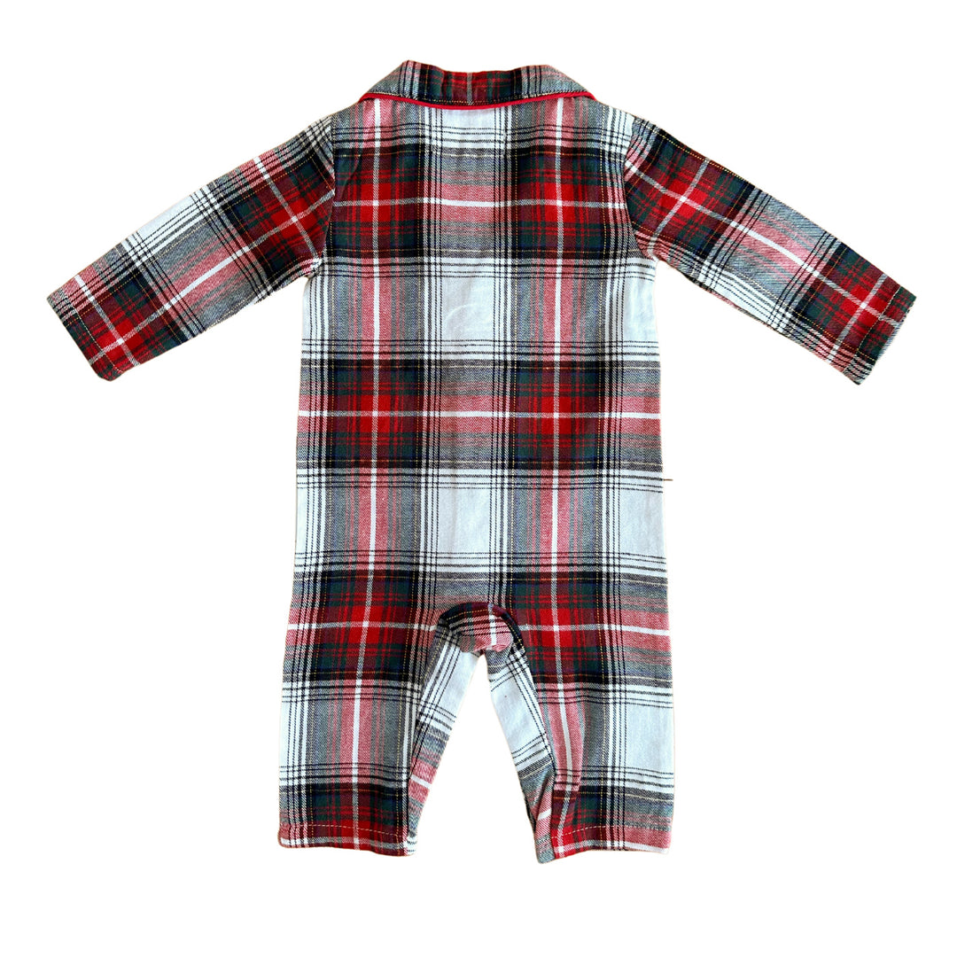 TIDINGS & TARTAN - Baby's One Piece Matching Pyjamas