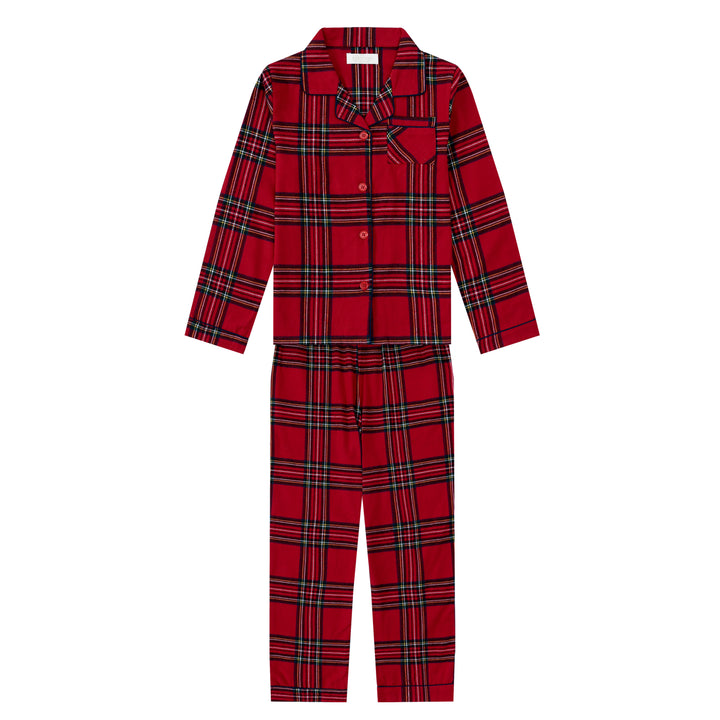 CHECK THE HALLS - Children's Two Piece Long Matching Pyjama Set