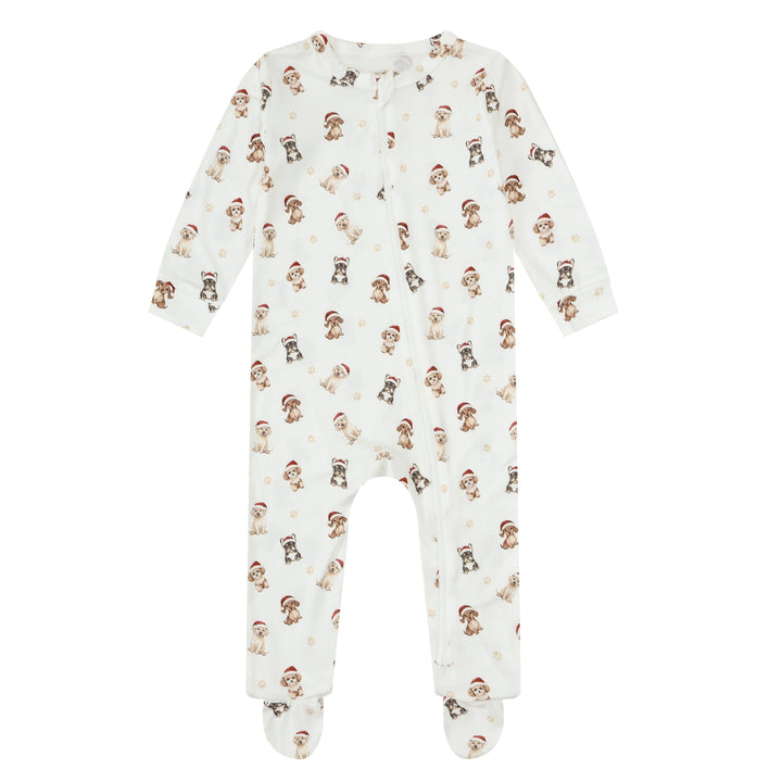 SANTA PAWS - Baby's One Piece Matching Pyjama Sleepsuit