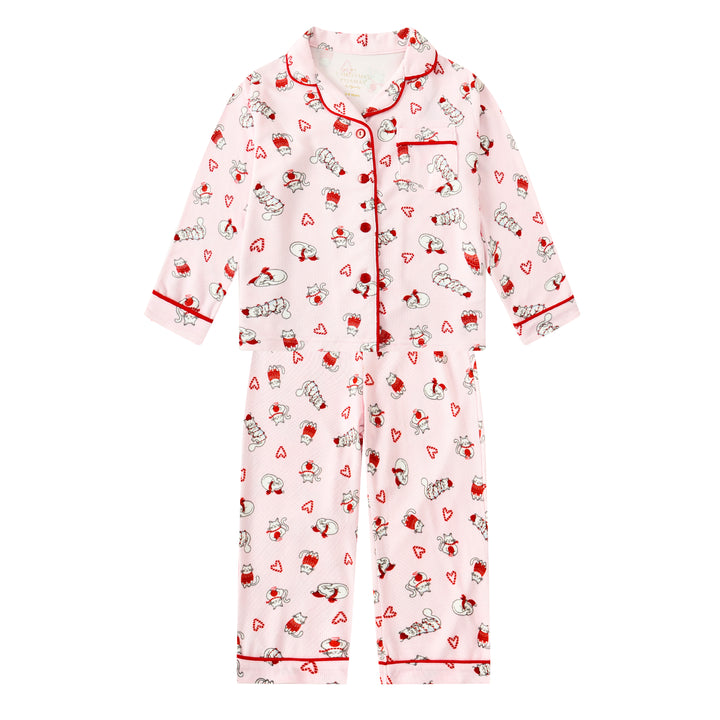 FELINE FESTIVE - Children's Two Piece Long Matching Pyjama Set