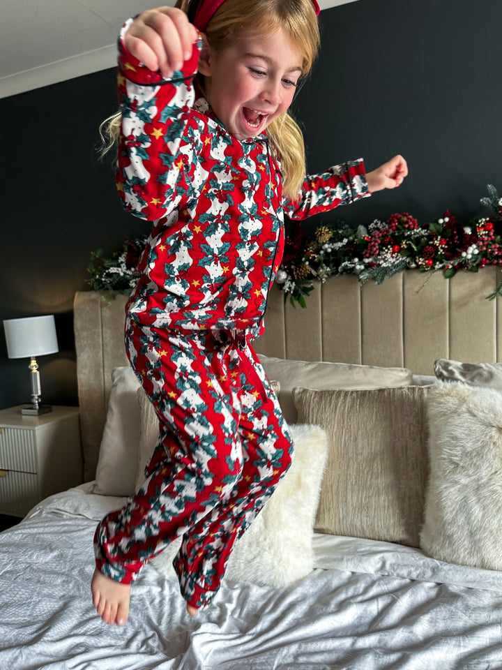 MISTLETOE & WINE - Children's Two Piece Long Matching Pyjama Set