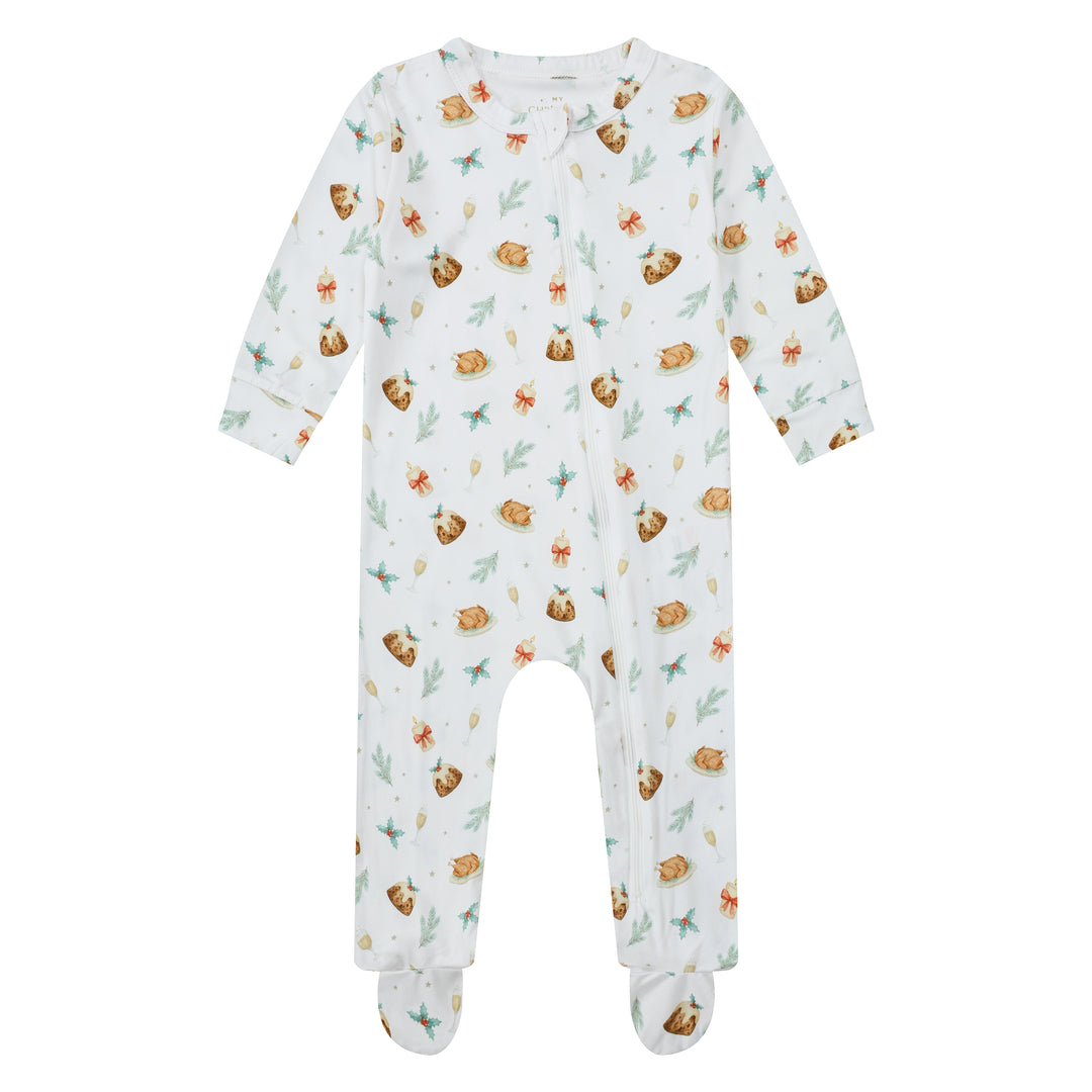 BRING ME SOME FIGGY PUDDING - Baby's One Piece Matching Pyjamas
