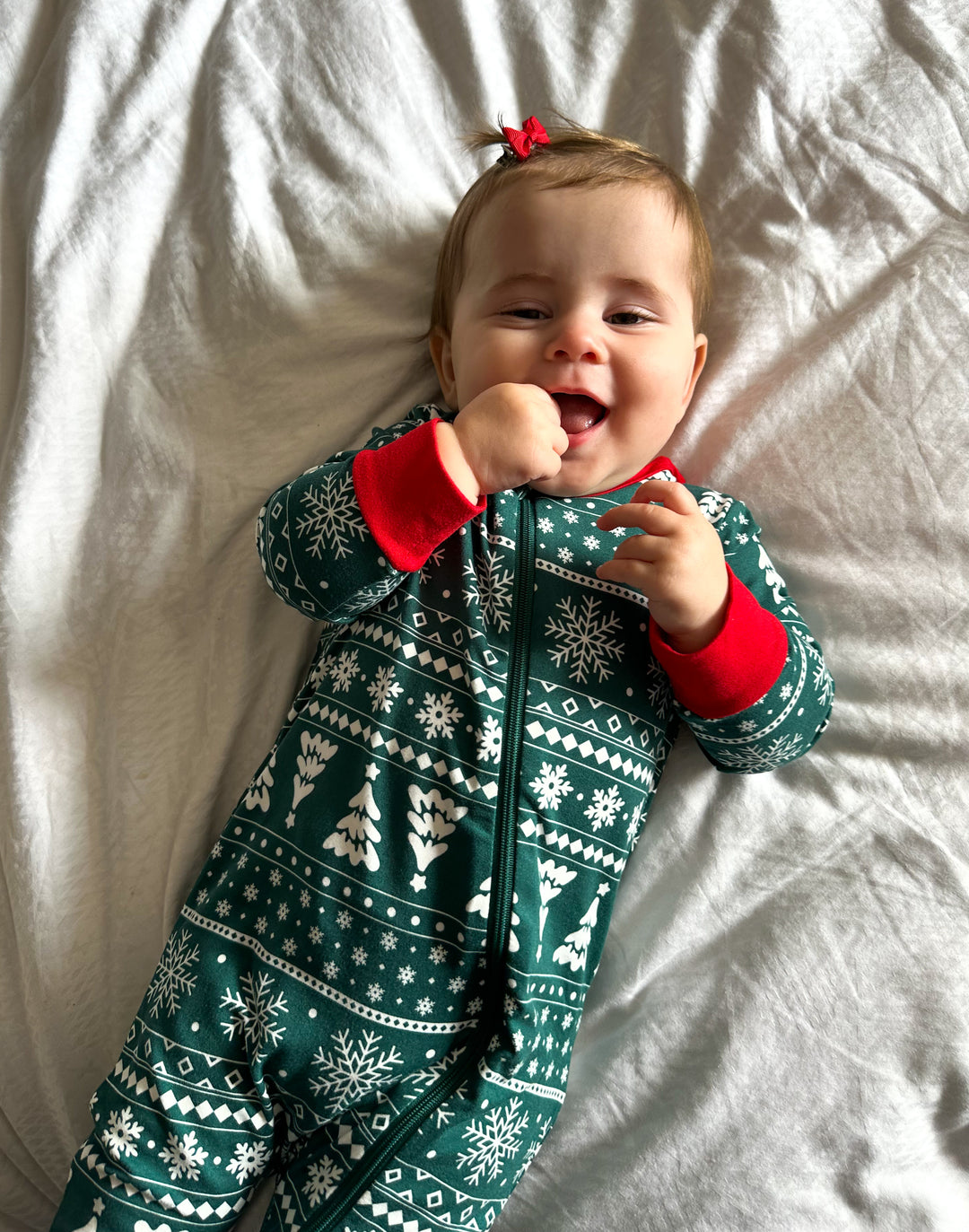 YULETIDE - Baby's One Piece Matching Pyjama Sleepsuit