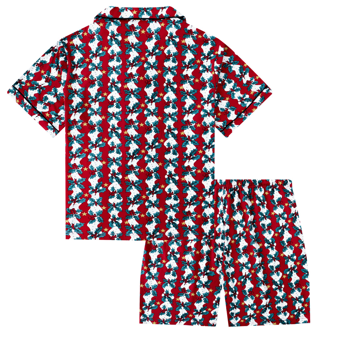 MISTLETOE & WINE - Men's Two Piece Short Matching Pyjama Set