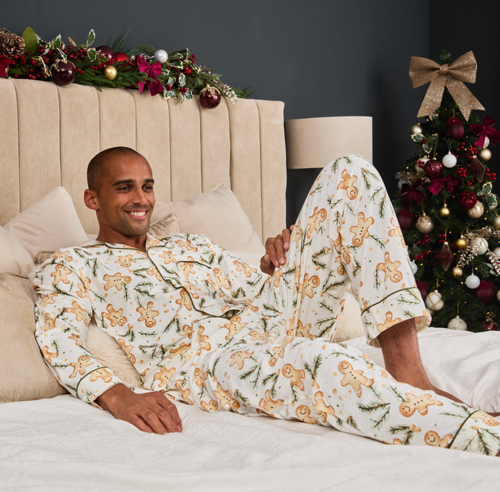 GUMDROP BUTTONS - Men's Two Piece Long Matching Pyjama Set