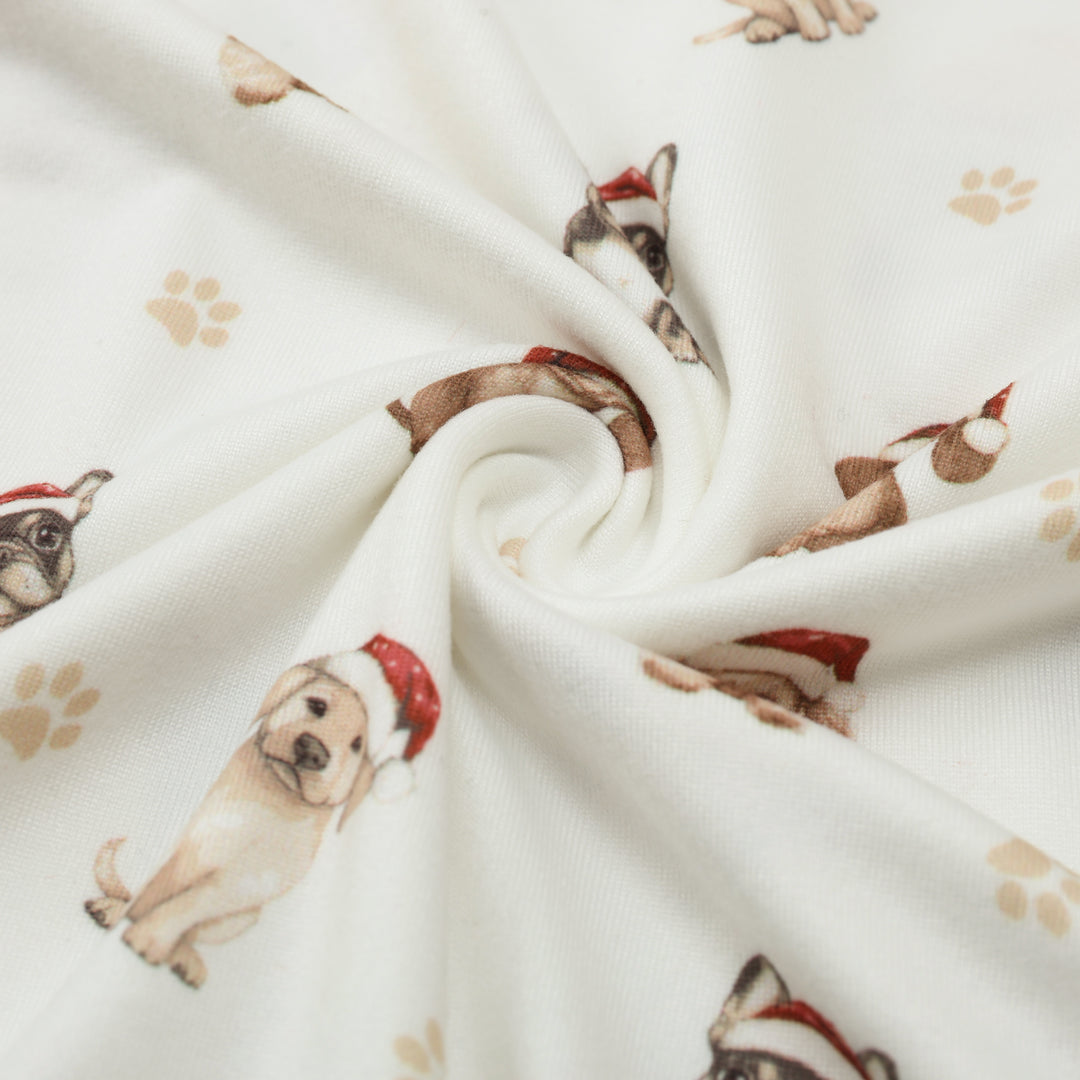 SANTA PAWS - Baby's One Piece Matching Pyjama Sleepsuit
