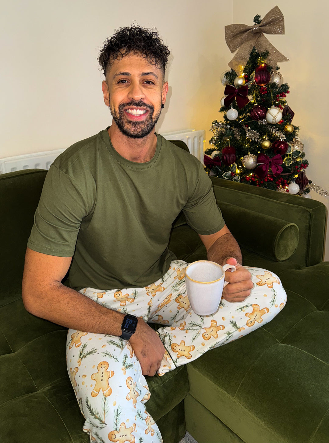 GUMDROP BUTTONS - Men's Two Piece Long Matching Pyjama Set (Short Sleeve)