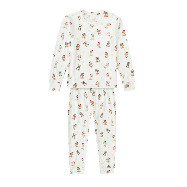 SANTA PAWS - Children's Two Piece Long Matching Pyjama Set
