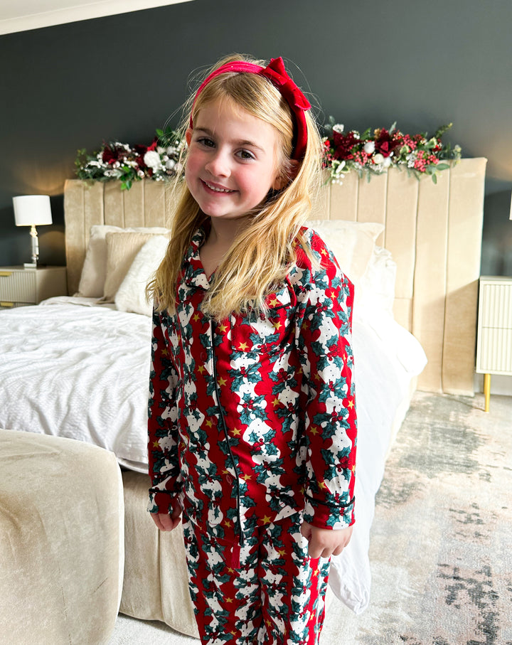 MISTLETOE & WINE - Children's Two Piece Long Matching Pyjama Set