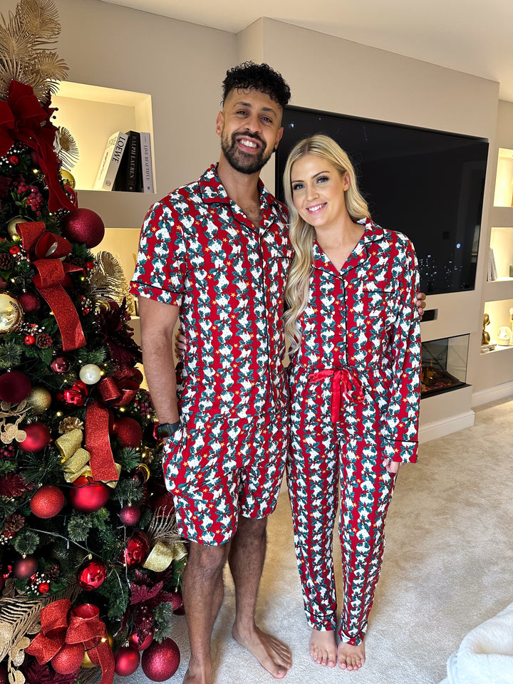 MISTLETOE & WINE - Men's Two Piece Short Matching Pyjama Set