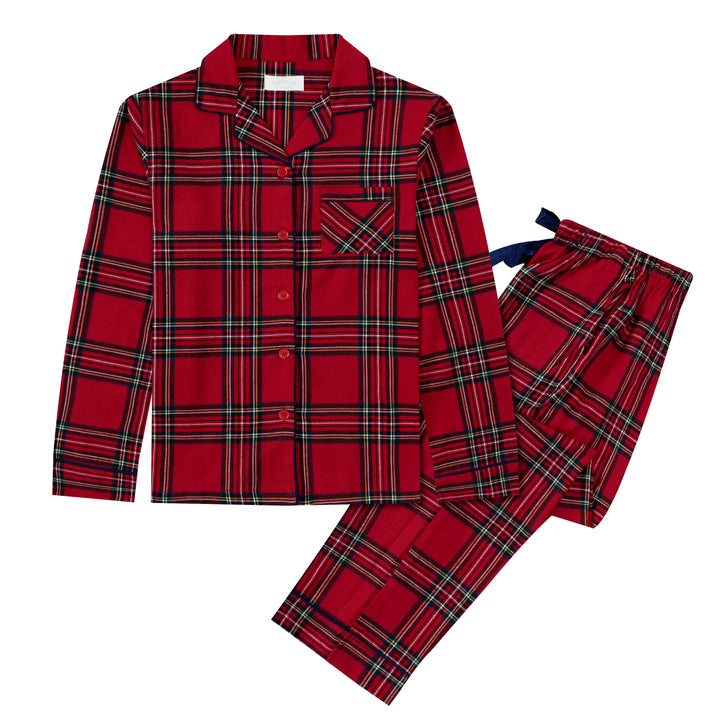 CHECK THE HALLS - Women's Two Piece Long Matching Pyjama Set