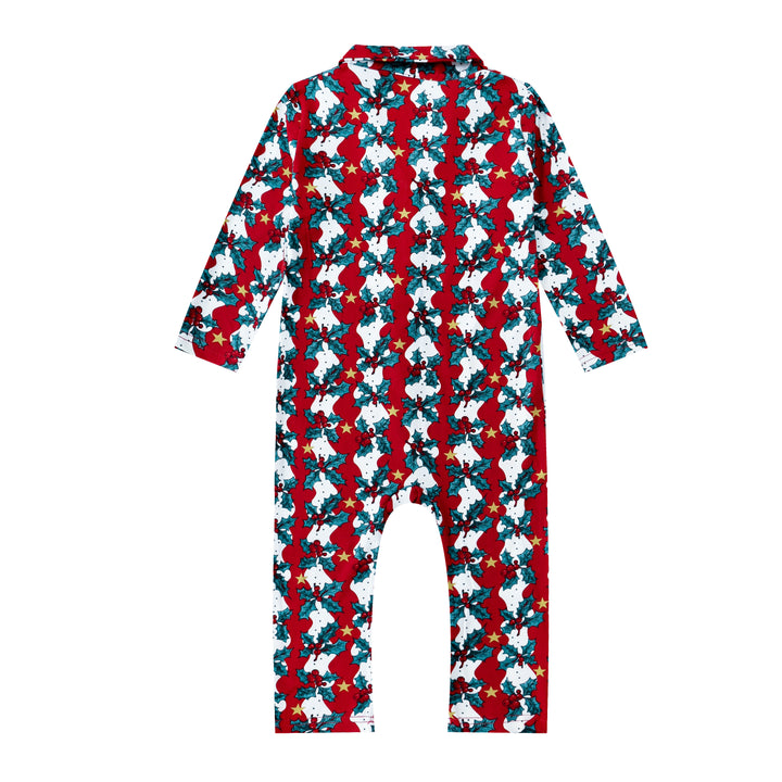 MISTLETOE & WINE - Baby's One Piece Matching Pyjamas