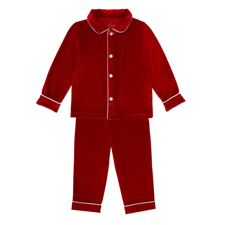 VELOUR ROUGE - Boy's Two Piece Long Matching Pyjama Set
