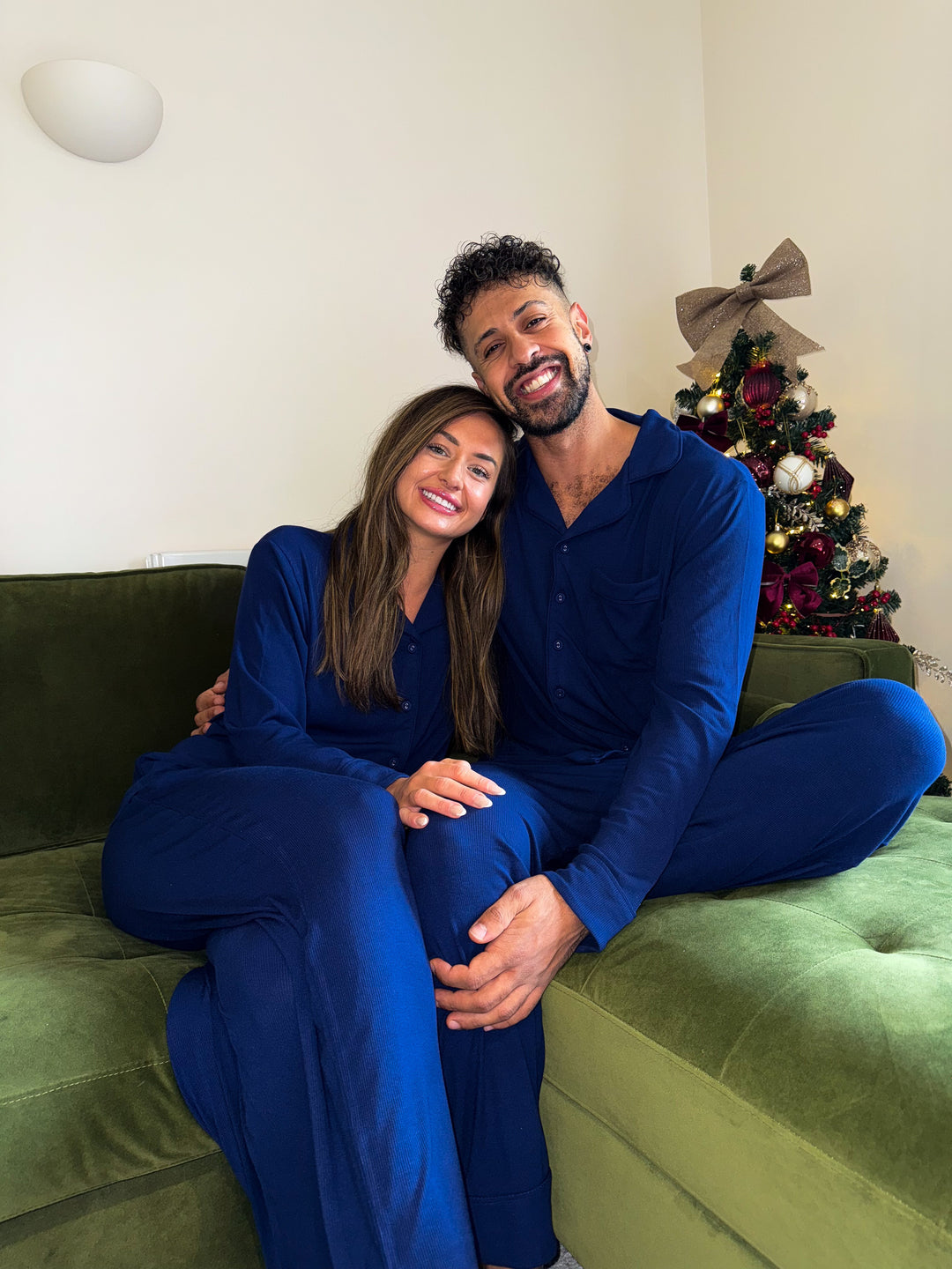 MIDNIGHT JEWEL (SAPPHIRE BLUE) - Women's Two Piece Long Matching Pyjama Set