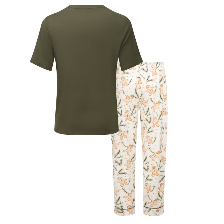 GUMDROP BUTTONS - Men's Two Piece Long Matching Pyjama Set (Short Sleeve)