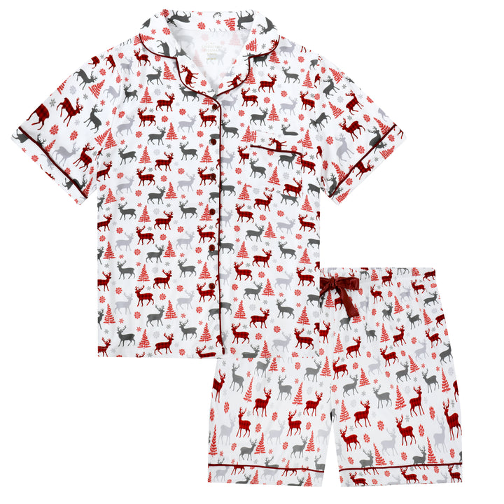 CHRISTMAS KISSES - Women's Two Piece Short Matching Pyjama Set