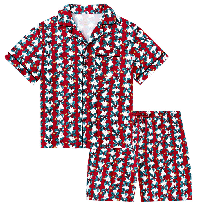 MISTLETOE & WINE - Men's Two Piece Short Matching Pyjama Set