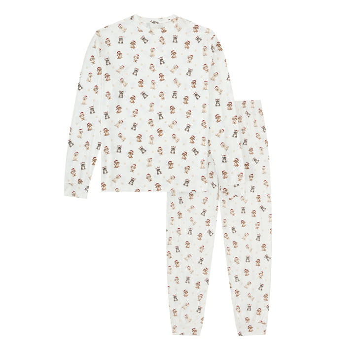 SANTA PAWS - Men's Two Piece Long Matching Pyjama Set