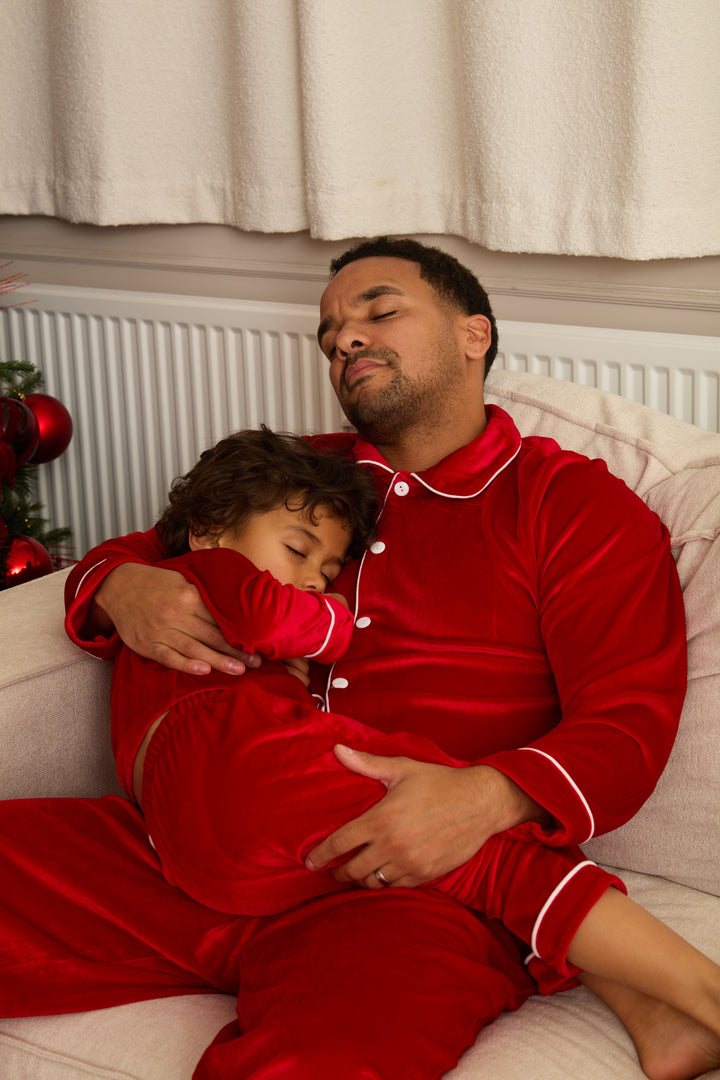 VELOUR ROUGE - Men's Two Piece Long Matching Pyjama Set