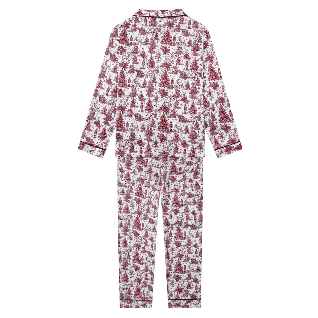 ENCHANTED TOILE - Children's Satin Two Piece Long Matching Pyjama Set