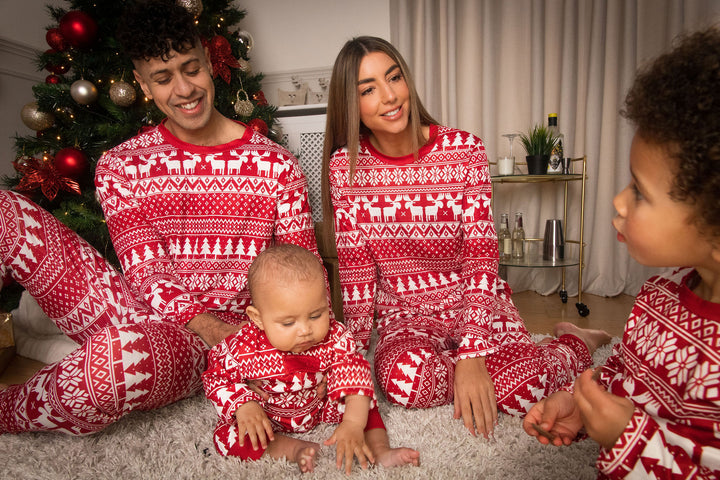 NATIVITY (2023) - Baby's One Piece Red Matching Pyjama Set