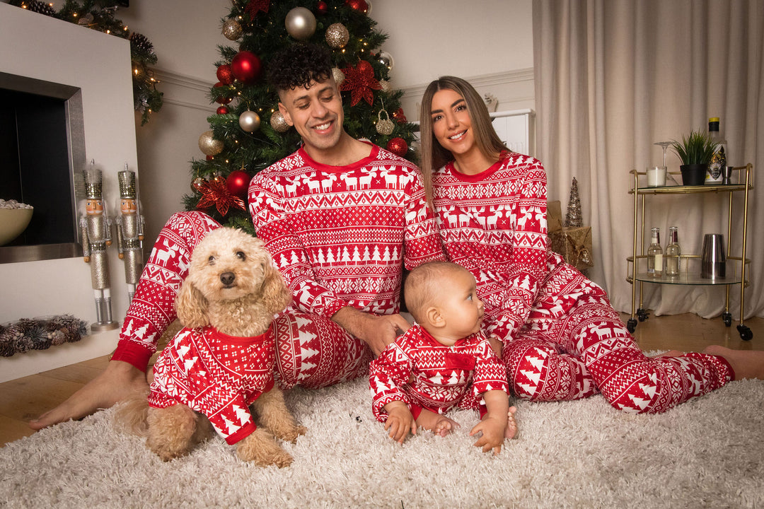 NATIVITY (2023) - Pet's One Piece Red Matching Pyjama Set