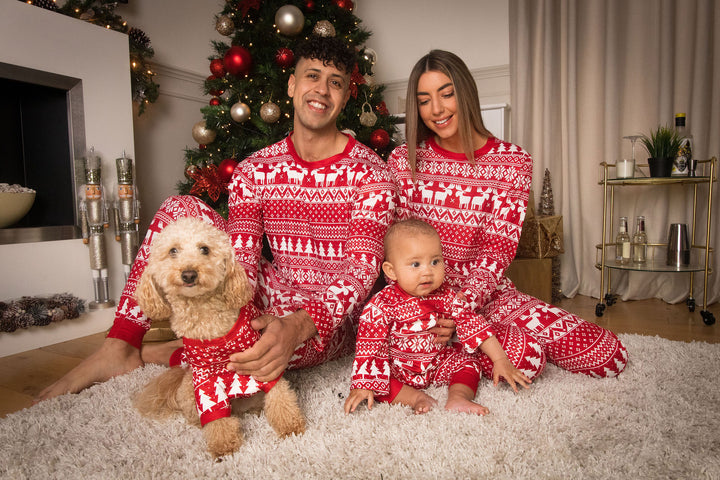 NATIVITY (2023) - Pet's One Piece Red Matching Pyjama Set