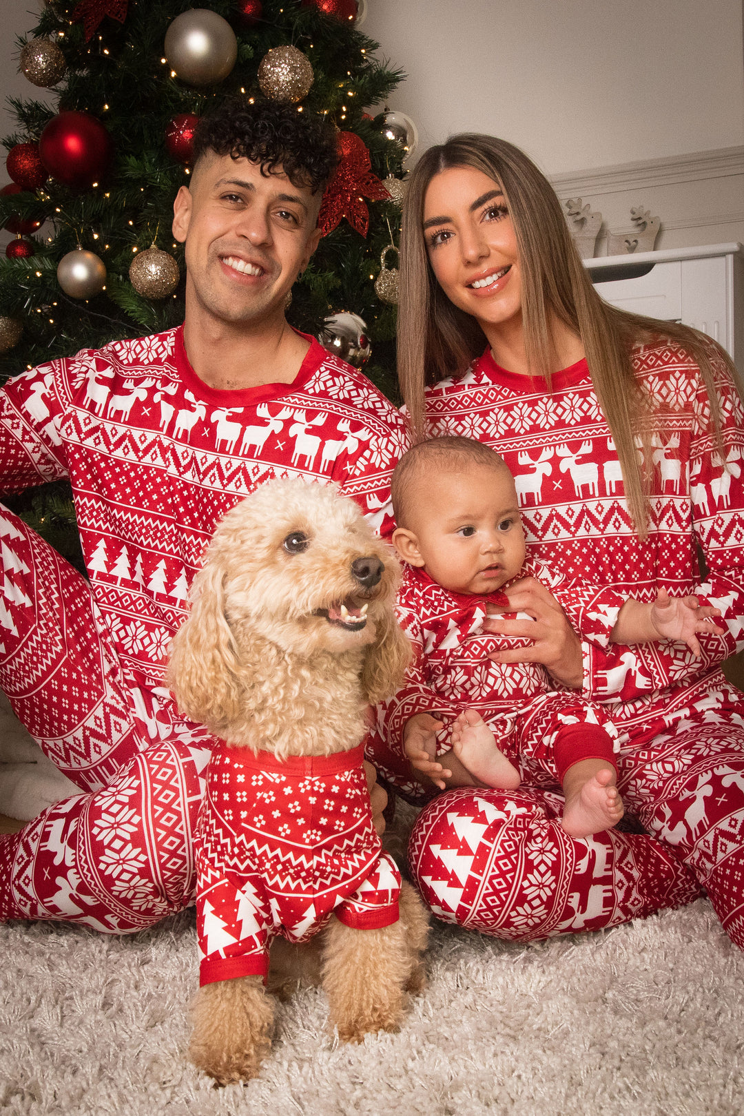 NATIVITY (2023) - Pet's One Piece Red Matching Pyjama Set